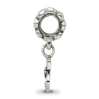 Sophia Jewelers Sterling Silver 925 Letter S Dangle Bead with Antiqued Finish