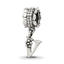 Sterling Silver Reflections Letter V Dangle Bead