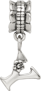 Sterling Silver Reflections Letter Y Dangle Bead