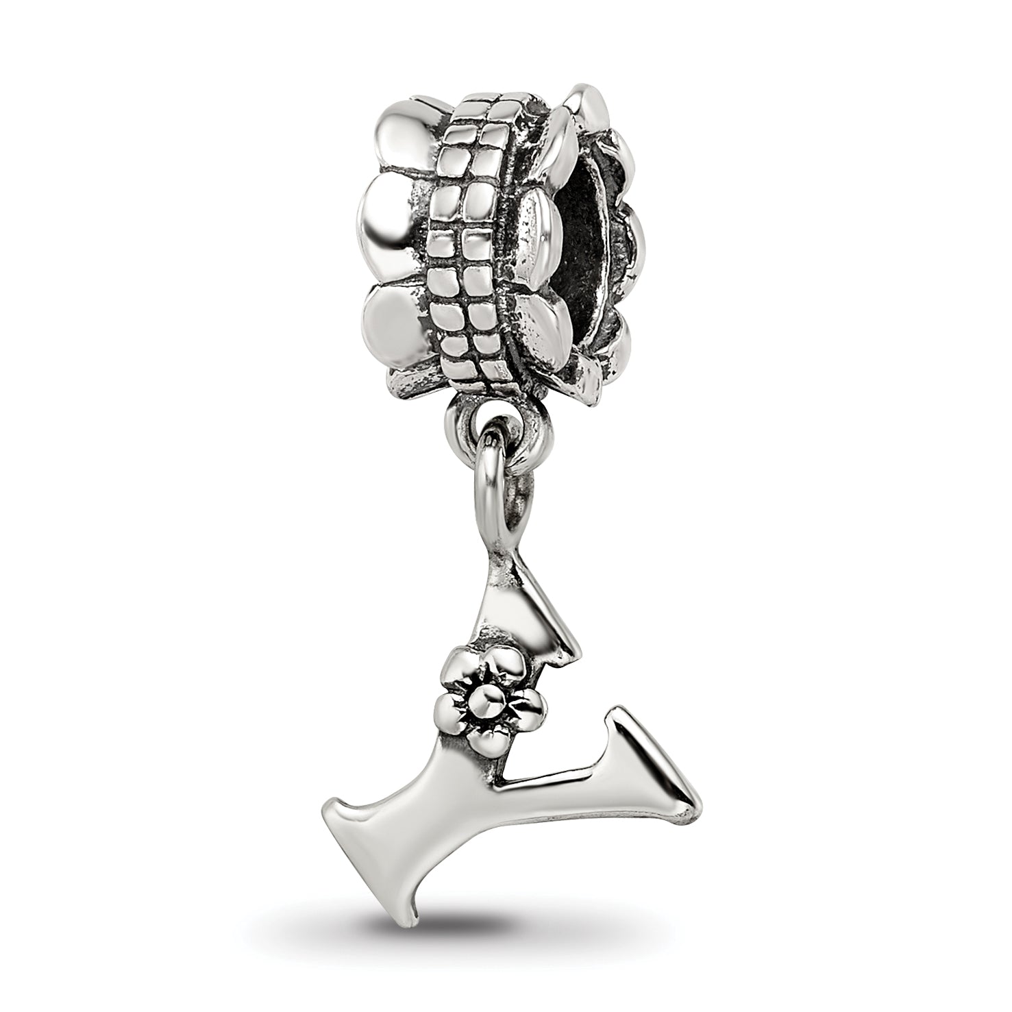 Sterling Silver Reflections Letter Y Dangle Bead Main image