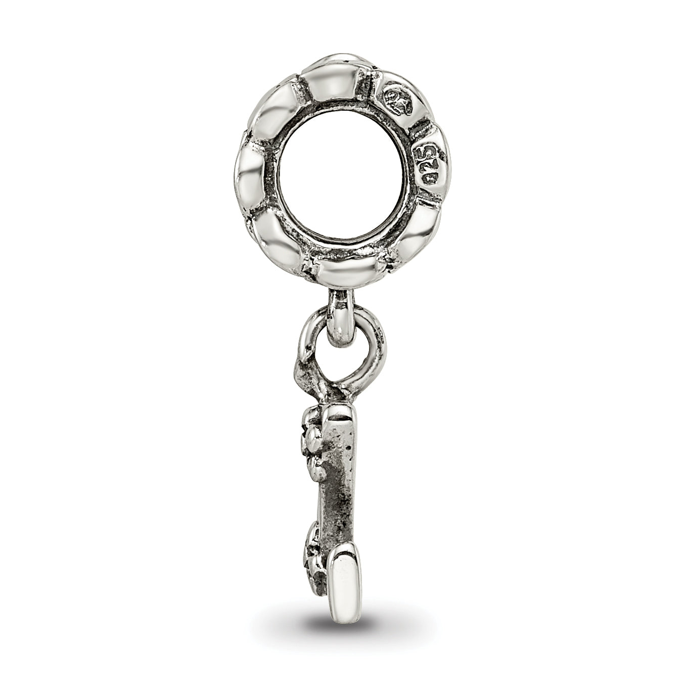Sterling Silver 925 Z Dangle Bead Alphabet Antique Finish for Charm Bracelet Secondary image