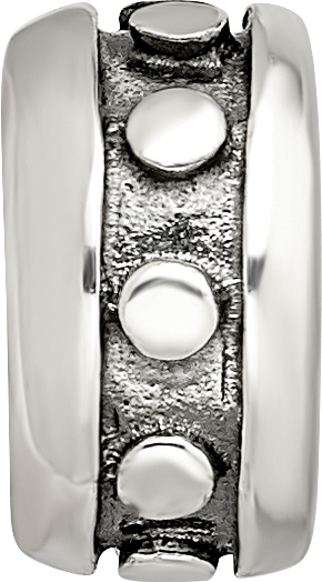Sterling Silver 925 Stopper Bead with Antiqued Finish Solid Craftsmanship