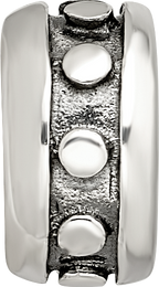 Sterling Silver 925 Stopper Bead with Antiqued Finish Solid Craftsmanship