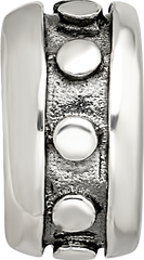 Sterling Silver 925 Stopper Bead with Antiqued Finish Solid Craftsmanship