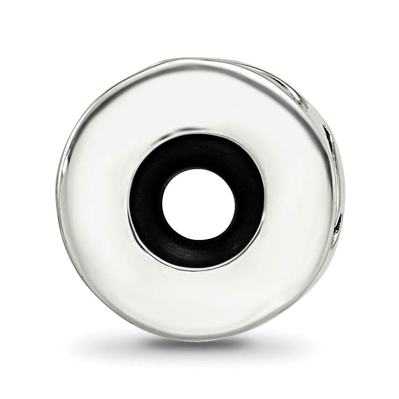 925 Sterling Silver Antiqued Stopper Bead with Solid Cast Design Secondary image