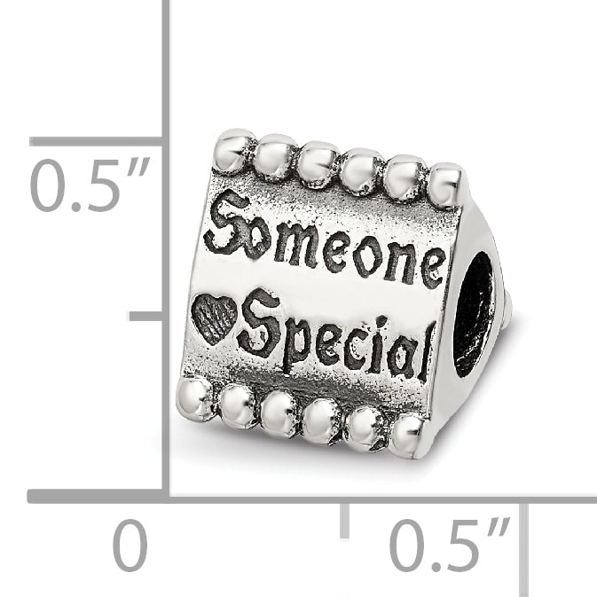Sterling Silver 925 Antiqued Triangle Bead for Someone Special