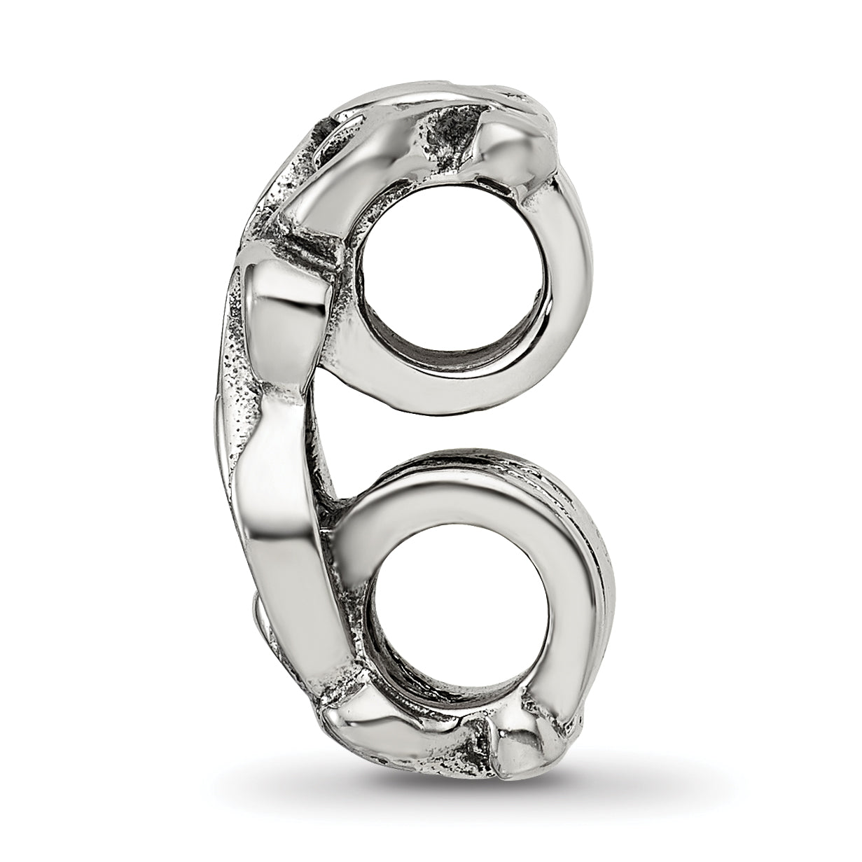 Sophia Jewelers Sterling Silver Scroll Bead with Antiqued Finish