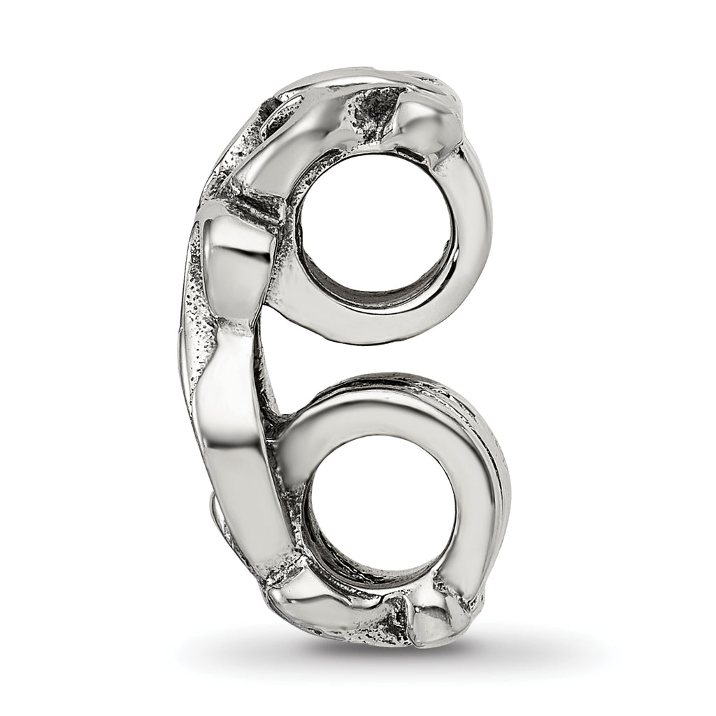 Sophia Jewelers Sterling Silver Scroll Bead with Antiqued Finish
