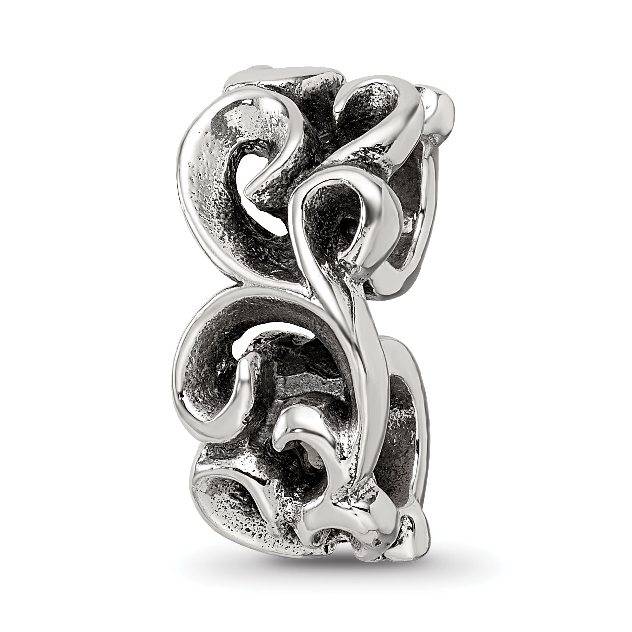 Sterling Silver Reflections Scroll Connector Bead Main image