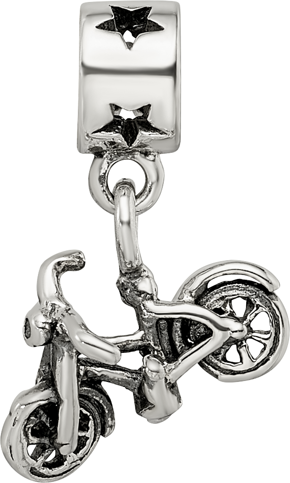 Kids Collection Sterling Silver Bicycle Dangle Reflections Bead