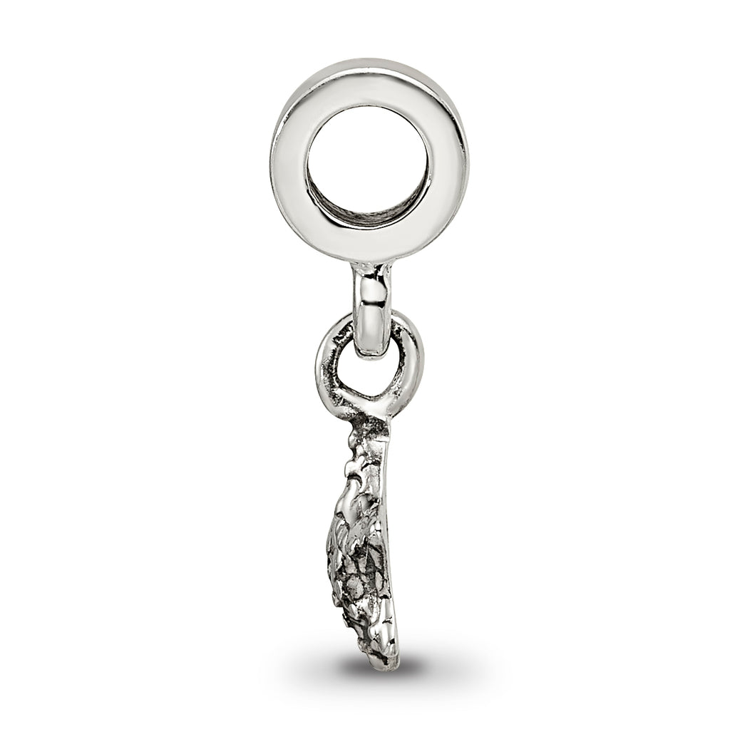 Sterling Silver 925 Star Dangle Bead for Kids with Antiqued Finish