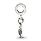 Sterling Silver 925 Star Dangle Bead for Kids with Antiqued Finish