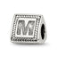Sterling Silver Reflections Letter M Triangle Block Bead