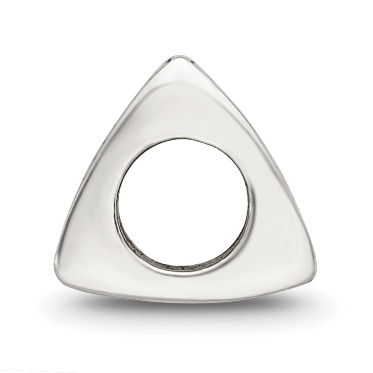 Sterling Silver Reflections Number 3 Triangle Block Bead