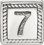 Sterling Silver 925 Antiqued Number 7 Triangle Bead Solid Craftsmanship