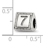Sterling Silver 925 Antiqued Number 7 Triangle Bead Solid Craftsmanship