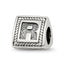 Sterling Silver Reflections Letter R Triangle Block Bead