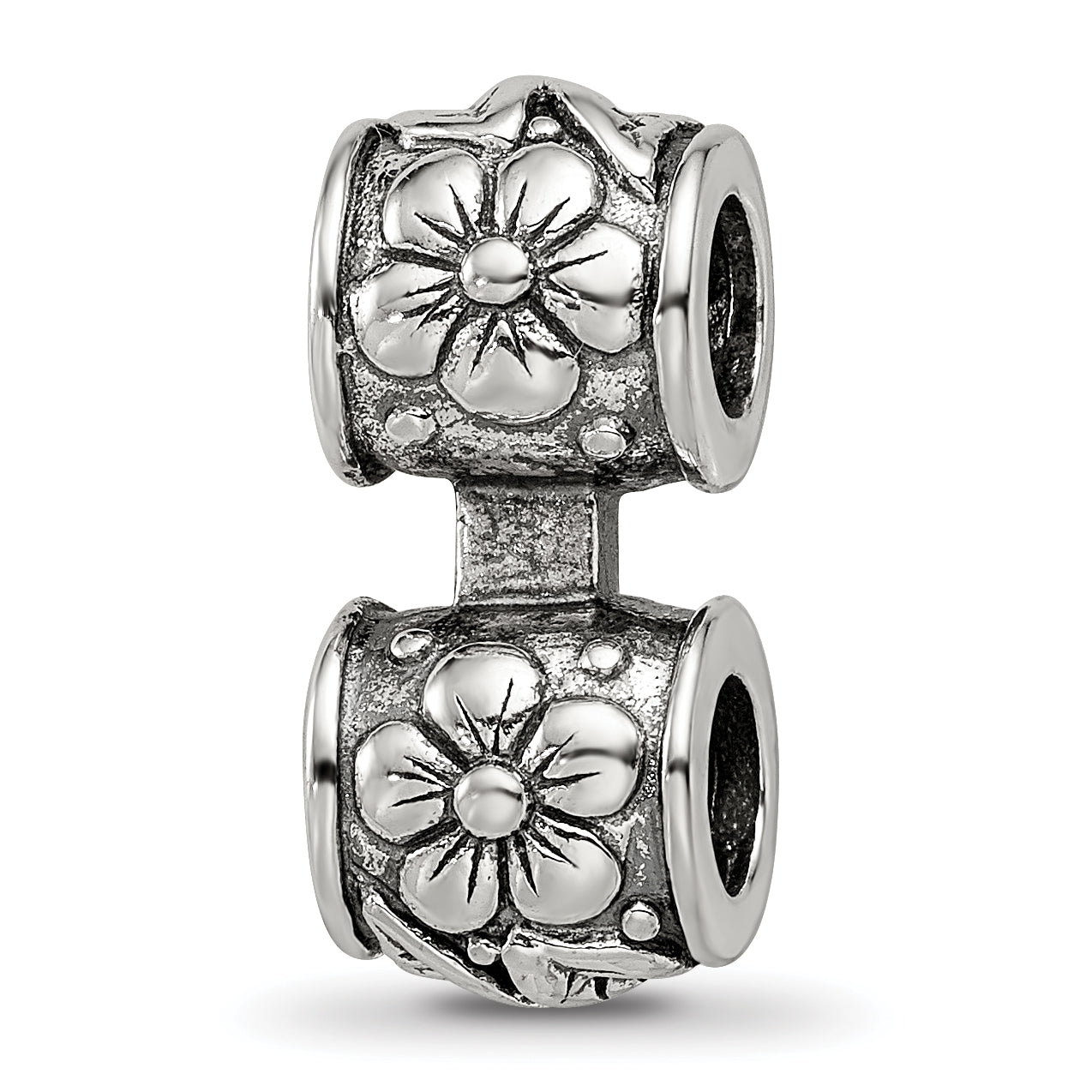 Sterling Silver Reflections Floral Connector Bead Main image