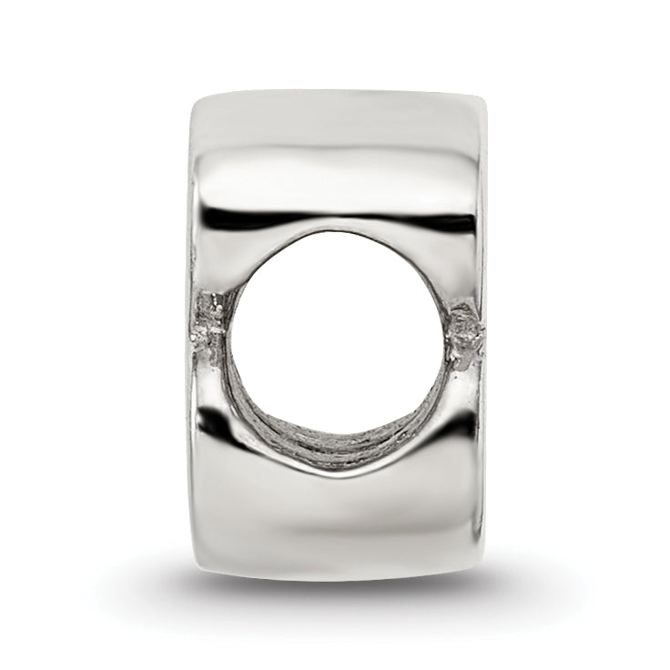 Sterling Silver Script Letter B Bead with Polished Finish Elegantly Crafted Secondary image