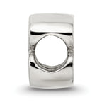 Sterling Silver Script Letter B Bead with Polished Finish Elegantly Crafted