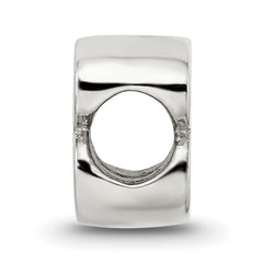 Sterling Silver Script Letter B Bead with Polished Finish Elegantly Crafted