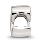 Sterling Silver 925 Script Letter C Bead with Polished Finish