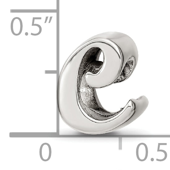 Sterling Silver Reflections Letter C Script Bead