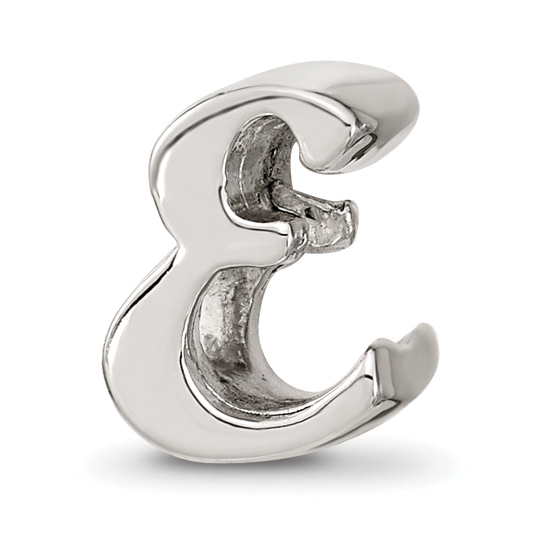Sterling Silver Reflections Letter E Script Bead Main image