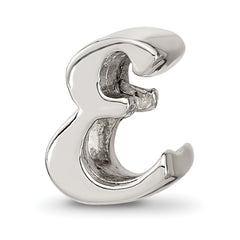 Sterling Silver Reflections Letter E Script Bead