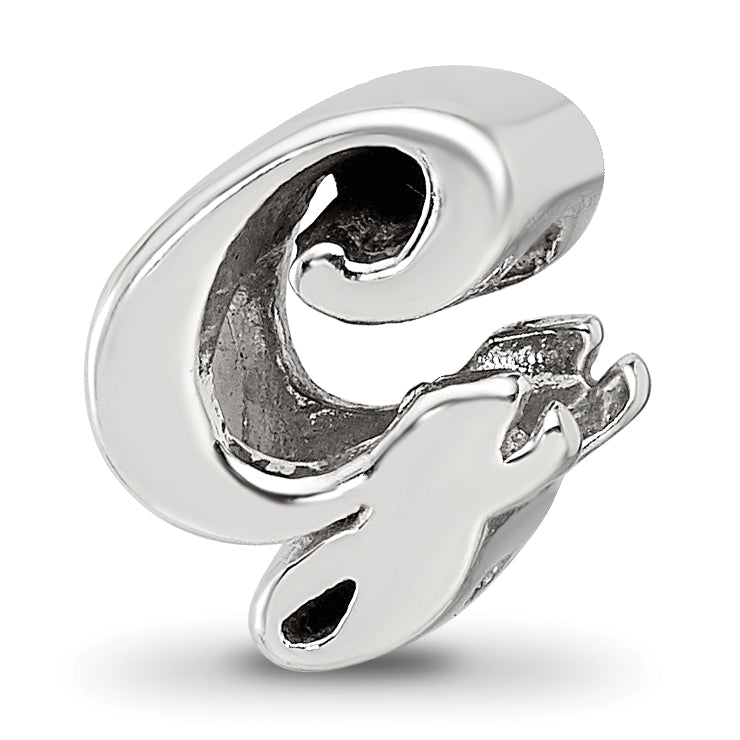 Sterling Silver Reflections Letter G Script Bead Main image