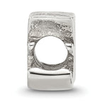 Sterling Silver 925 Script Letter H Bead with Polished Finish Solid Elegant Design