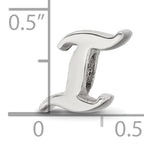 Sophia Jewelers Polished Sterling Silver 925 Letter I Bead  Elegant Script Design