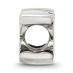 Sterling Silver 925 Polished Script Letter K Bead Solid Classic Charm