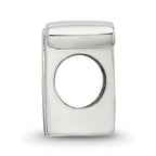 Sterling Silver 925 Script Letter N Bead with Polished Finish