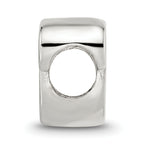 Sterling Silver 925 Script Letter P Bead with Polished Finish