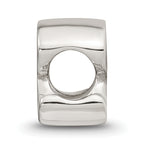 Sterling Silver 925 Script Letter R Bead with Polished Finish