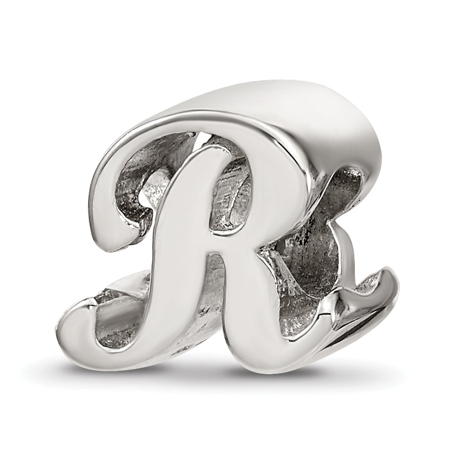 Sterling Silver Reflections Letter R Script Bead