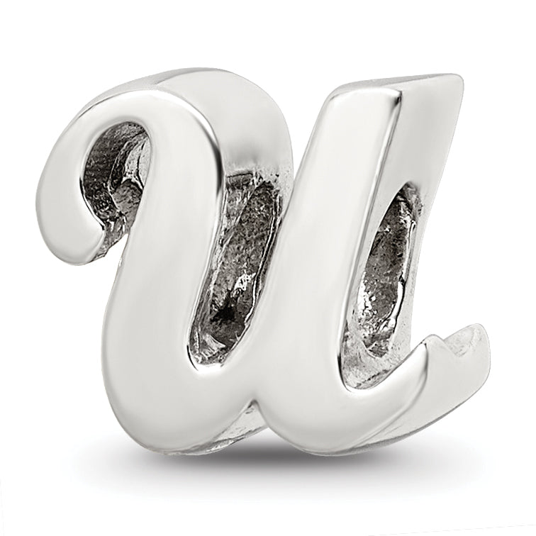 Sterling Silver Reflections Letter U Script Bead Main image