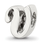 Sterling Silver Reflections Letter V Script Bead