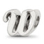 Sterling Silver Reflections Letter W Script Bead