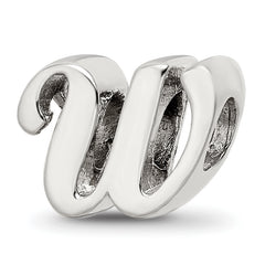 Sterling Silver Reflections Letter W Script Bead