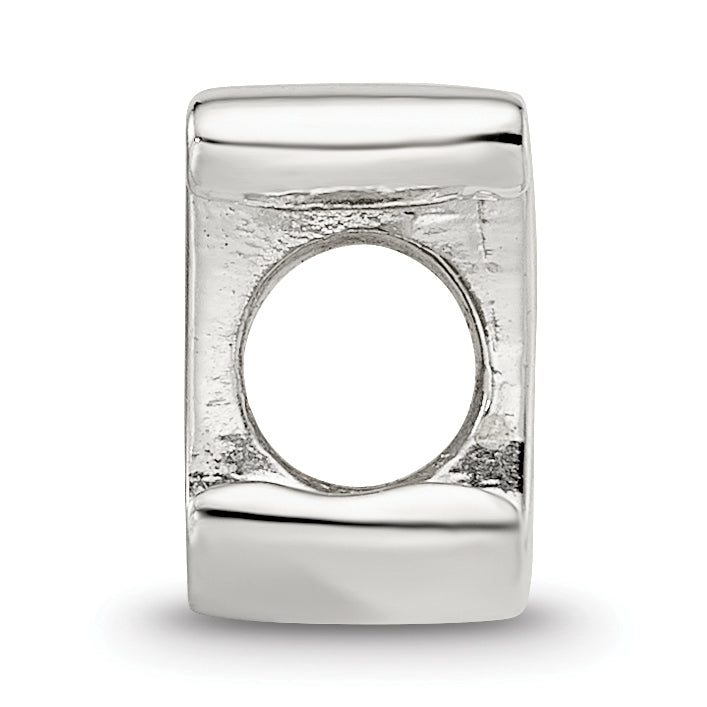Sterling Silver 925 Script Letter X Bead with Polished Finish Secondary image