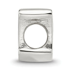 Sterling Silver 925 Script Letter X Bead with Polished Finish