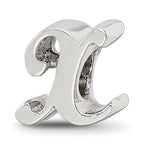 Sterling Silver Reflections Letter X Script Bead