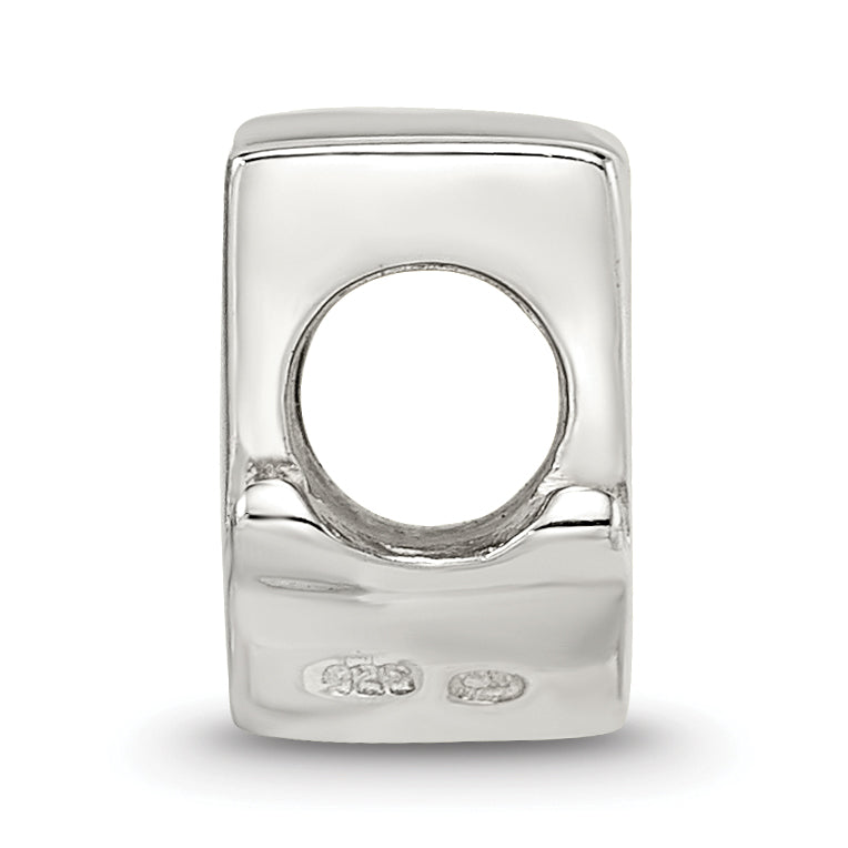 Sterling Silver 925 Script Letter Y Bead with Polished Finish Elegant Design