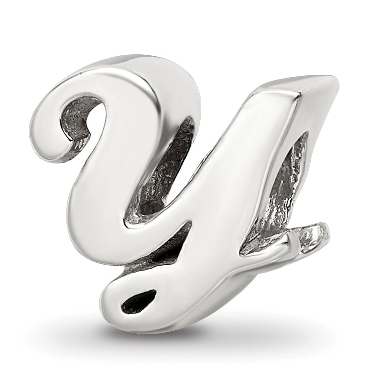 Sterling Silver Reflections Letter Y Script Bead Main image