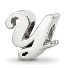 Sterling Silver Reflections Letter Y Script Bead
