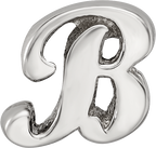 Sterling Silver Script Letter B Bead with Polished Finish Elegantly Crafted