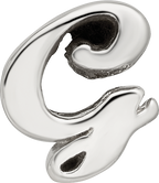 Sterling Silver 925 Script Letter G Polished Bead by Sophia Jewelers