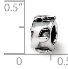 Sterling Silver Reflections Letter F Message Bead